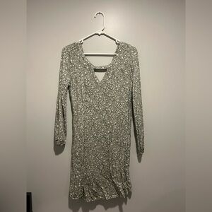 Hollister Silver Sequin Long Sleeve Bodycon Dress